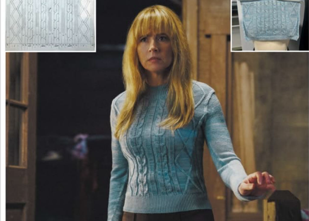 First Look: Linda Cardellini Wears Pamela Voorhees' Blue Sweater